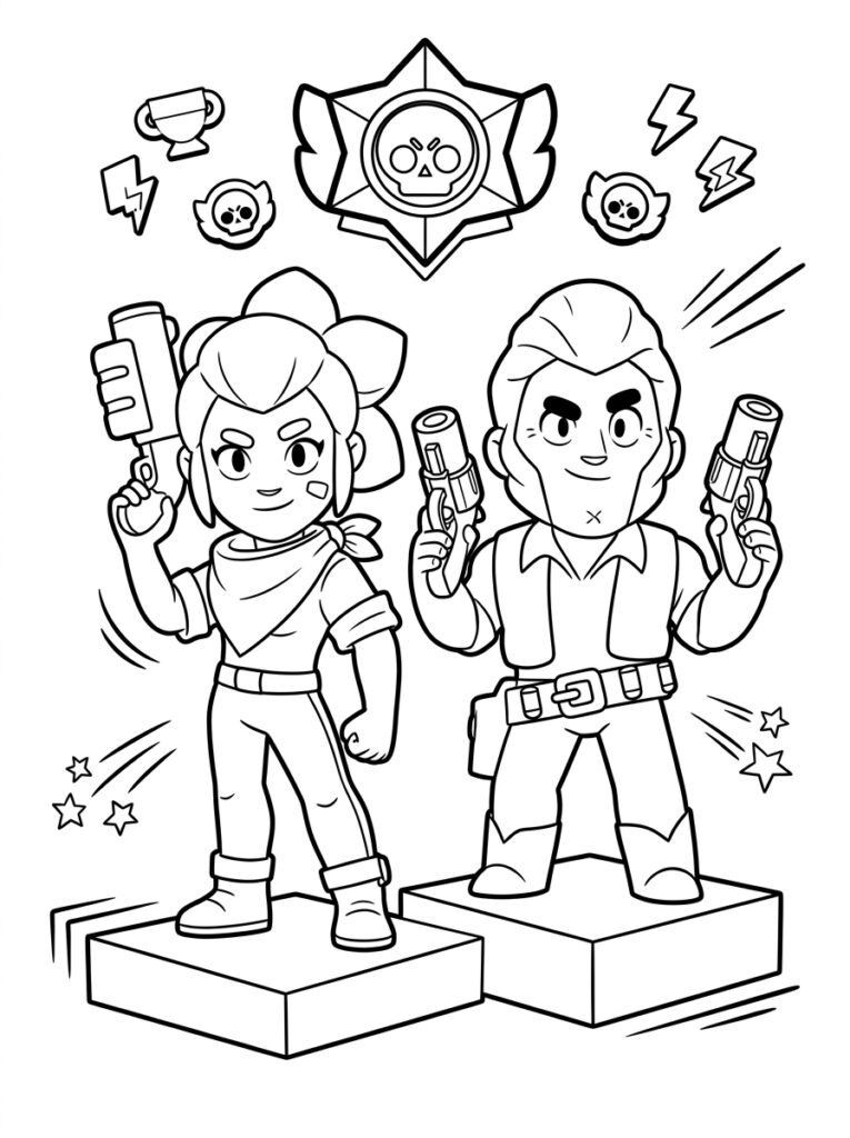Brawl Stars Kleurplaten (Gratis PDF Printables) 14 - gratis kleurplaat om te printen