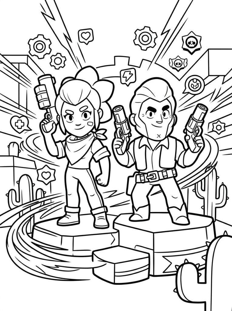 Brawl Stars Kleurplaten (Gratis PDF Printables) 15 - gratis kleurplaat om te printen