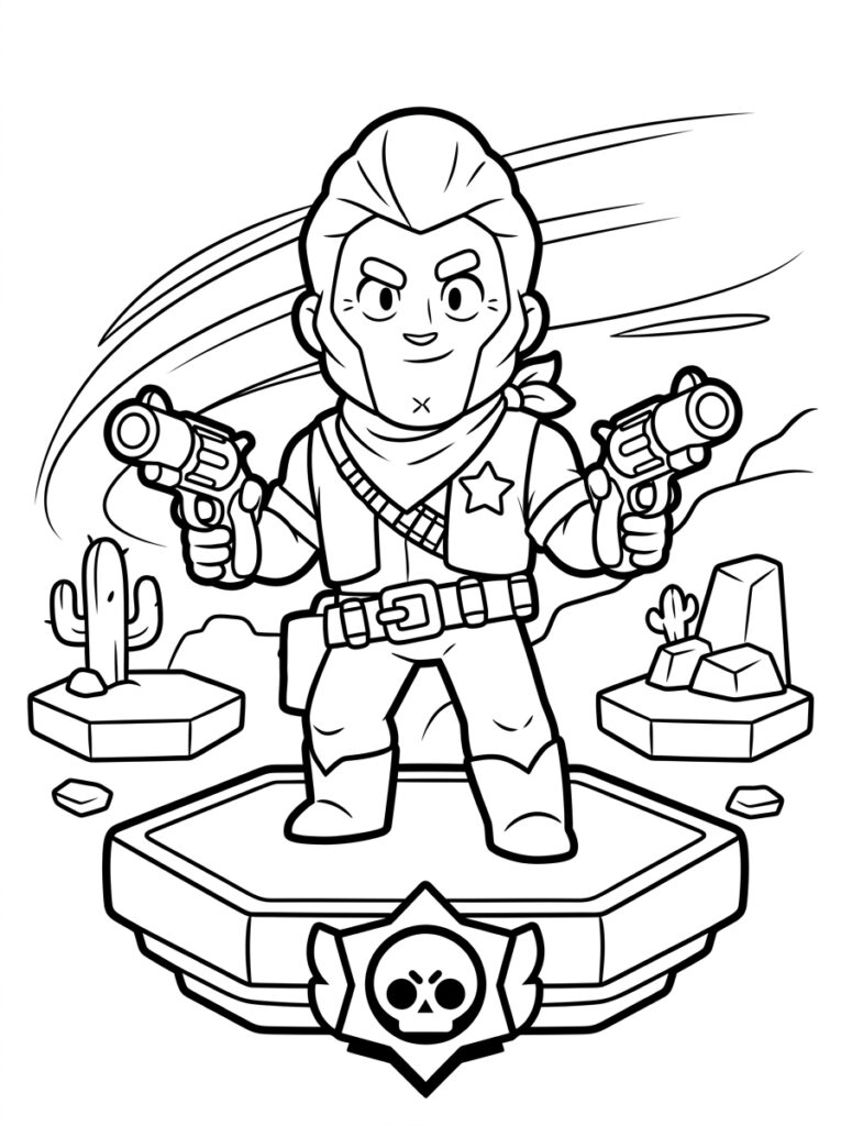 Brawl Stars Kleurplaten (Gratis PDF Printables) 16 - gratis kleurplaat om te printen