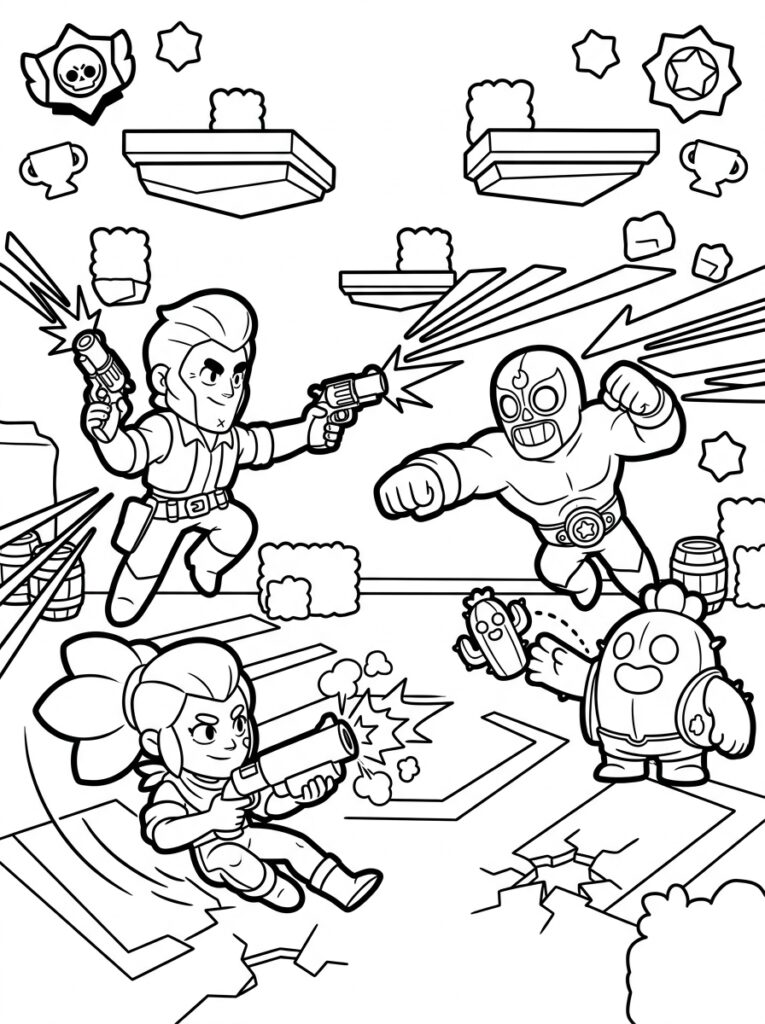 Brawl Stars Kleurplaten (Gratis PDF Printables) 18 - gratis kleurplaat om te printen