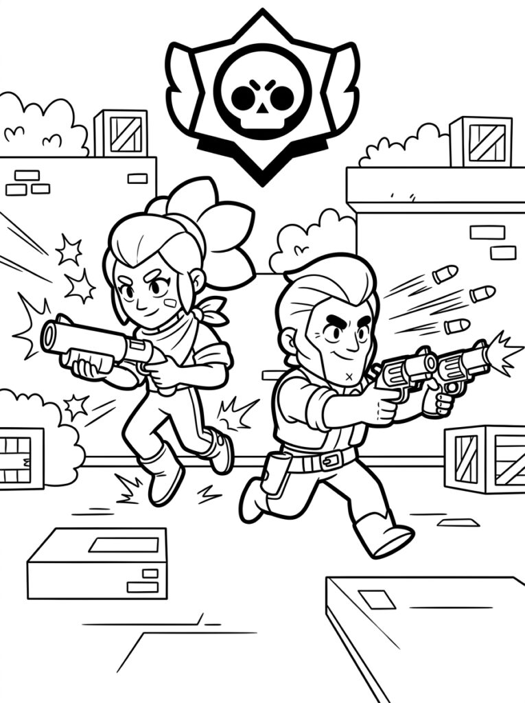 Brawl Stars Kleurplaten (Gratis PDF Printables) 19 - gratis kleurplaat om te printen