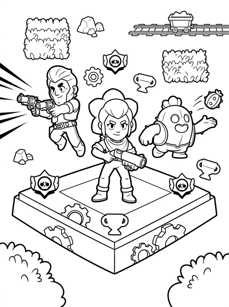 Brawl Stars Kleurplaten (Gratis PDF Printables) 20 - gratis kleurplaat om te printen