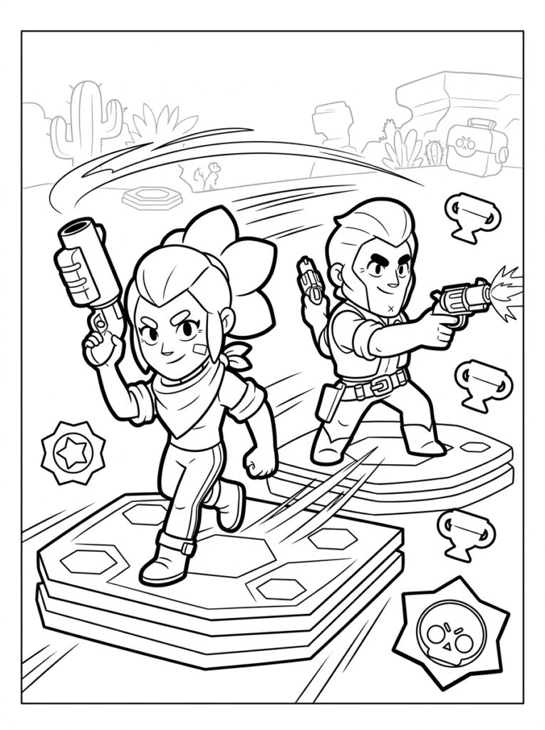 Brawl Stars Kleurplaten (Gratis PDF Printables) 22 - gratis kleurplaat om te printen