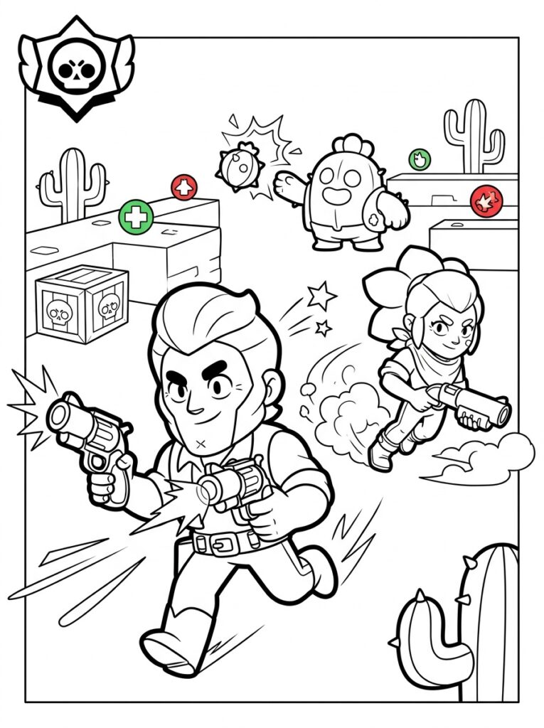 Brawl Stars Kleurplaten (Gratis PDF Printables) 23 - gratis kleurplaat om te printen