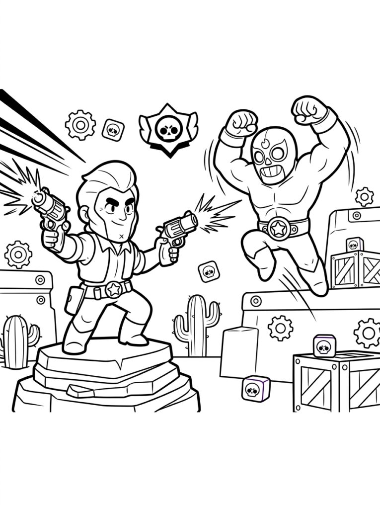Brawl Stars Kleurplaten (Gratis PDF Printables) 26 - gratis kleurplaat om te printen