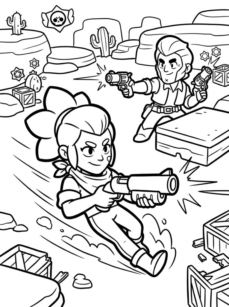 Brawl Stars Kleurplaten (Gratis PDF Printables) 27 - gratis kleurplaat om te printen