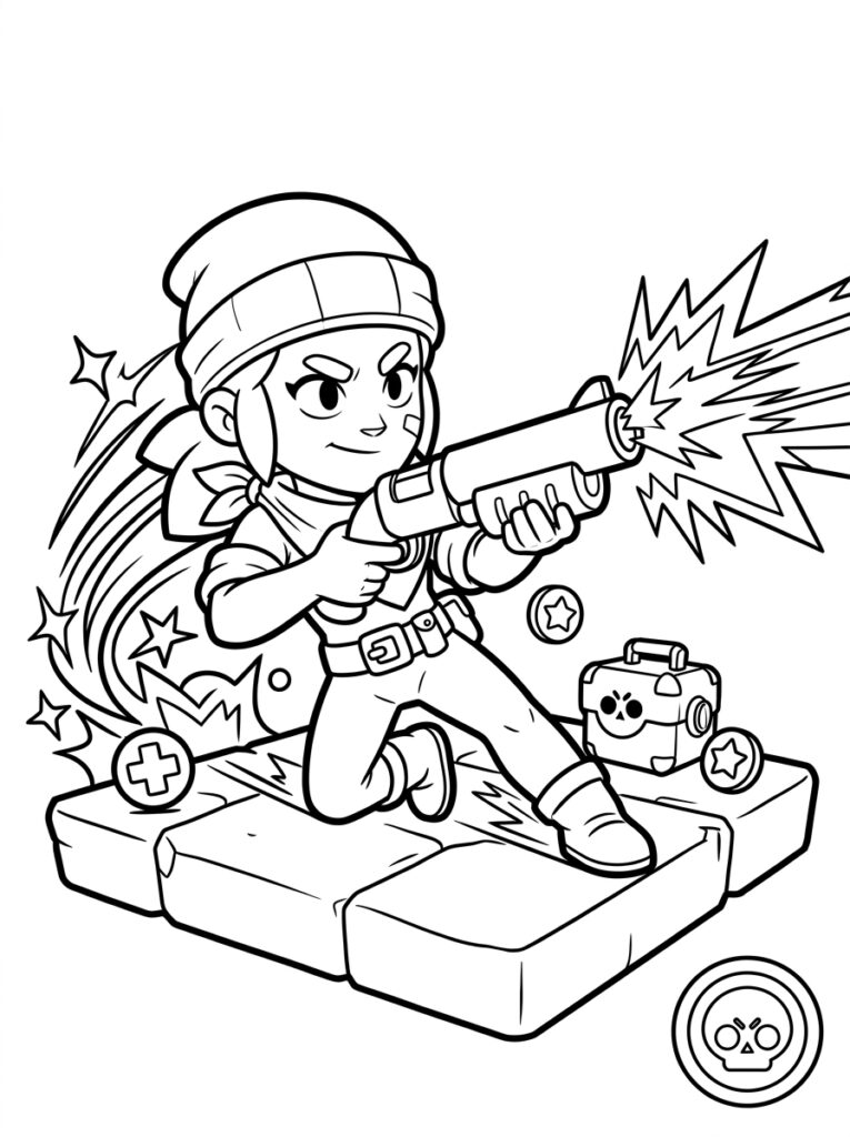 Brawl Stars Kleurplaten (Gratis PDF Printables) 28 - gratis kleurplaat om te printen
