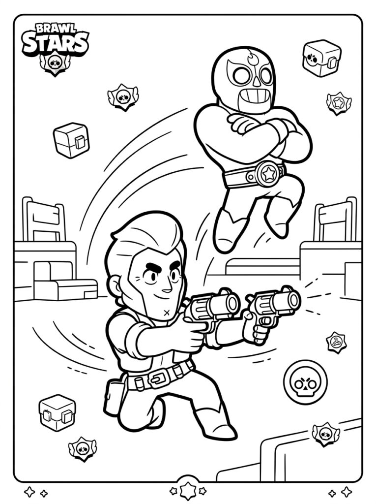 Brawl Stars Kleurplaten (Gratis PDF Printables) 29 - gratis kleurplaat om te printen