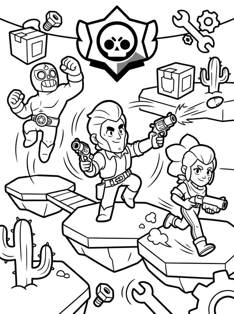 Brawl Stars Kleurplaten (Gratis PDF Printables) 30 - gratis kleurplaat om te printen