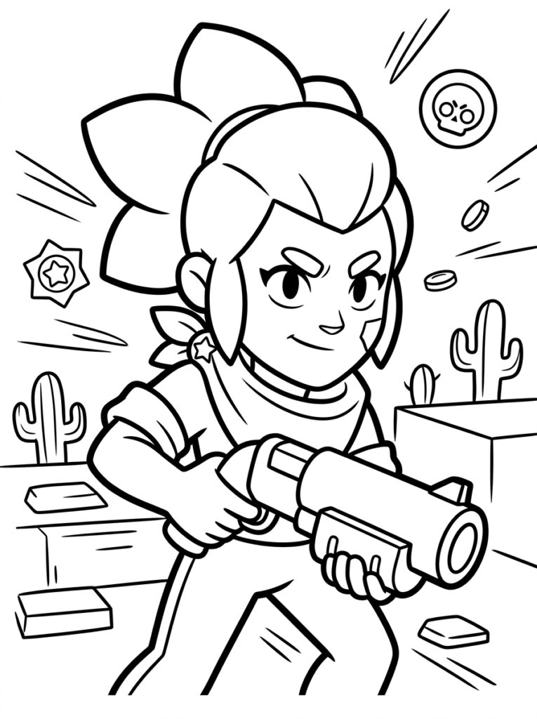 Brawl Stars Kleurplaten (Gratis PDF Printables) 33 - gratis kleurplaat om te printen
