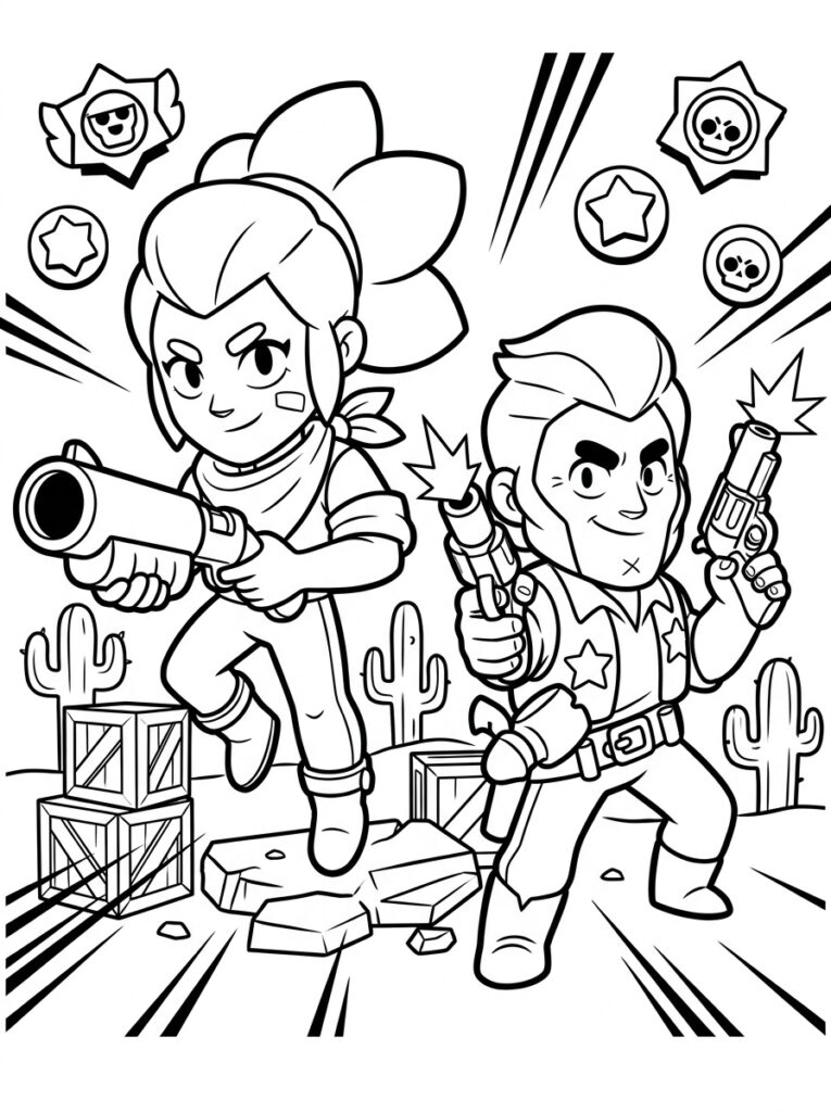 Brawl Stars Kleurplaten (Gratis PDF Printables) 35 - gratis kleurplaat om te printen