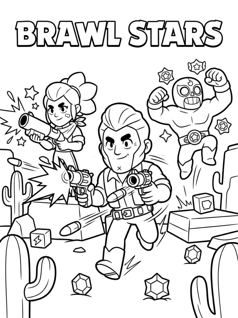 Brawl Stars Kleurplaten (Gratis PDF Printables) 36 - gratis kleurplaat om te printen