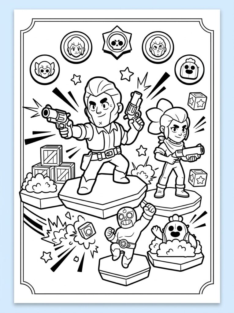 Brawl Stars Kleurplaten (Gratis PDF Printables) 38 - gratis kleurplaat om te printen