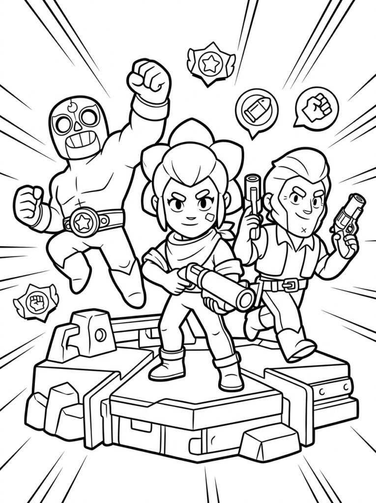 Brawl Stars Kleurplaten (Gratis PDF Printables) 39 - gratis kleurplaat om te printen