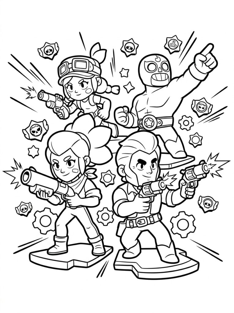 Brawl Stars Kleurplaten (Gratis PDF Printables) 40 - gratis kleurplaat om te printen