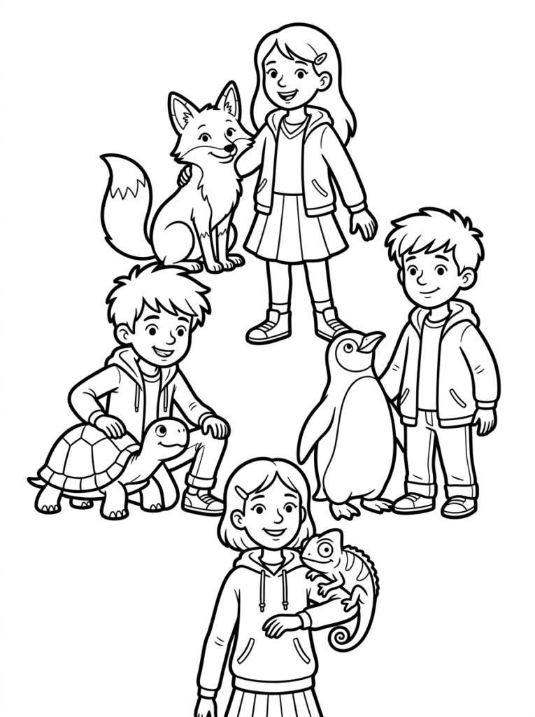 De school van de magische dieren Kleurplaten (Gratis PDF Printables) 02 - gratis kleurplaat om te printen