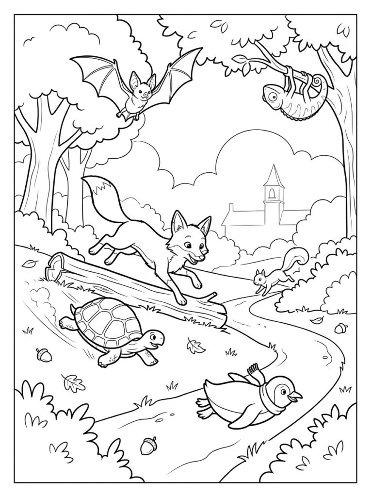 De school van de magische dieren Kleurplaten (Gratis PDF Printables) 23 - gratis kleurplaat om te printen