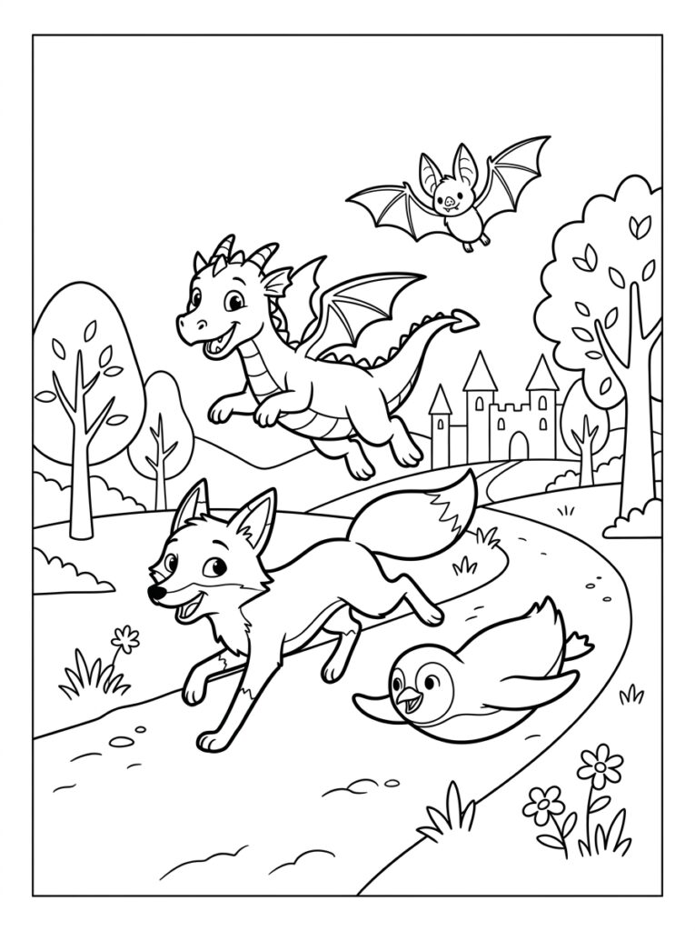 De school van de magische dieren Kleurplaten (Gratis PDF Printables) 25 - gratis kleurplaat om te printen