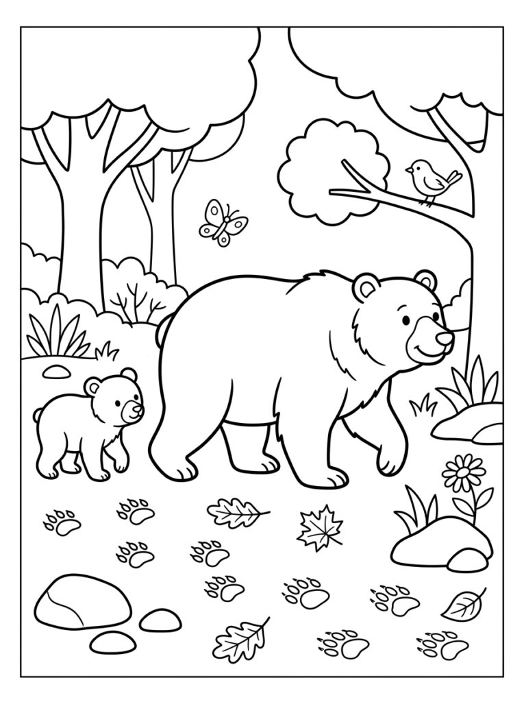 Dieren voor kinderen Kleurplaten (Gratis PDF Printables) 04 - gratis kleurplaat om te printen