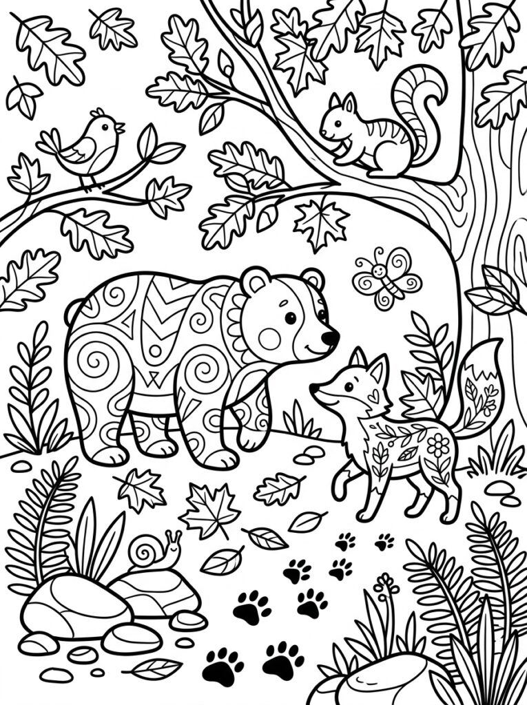 Dieren voor kinderen Kleurplaten (Gratis PDF Printables) 05 - gratis kleurplaat om te printen