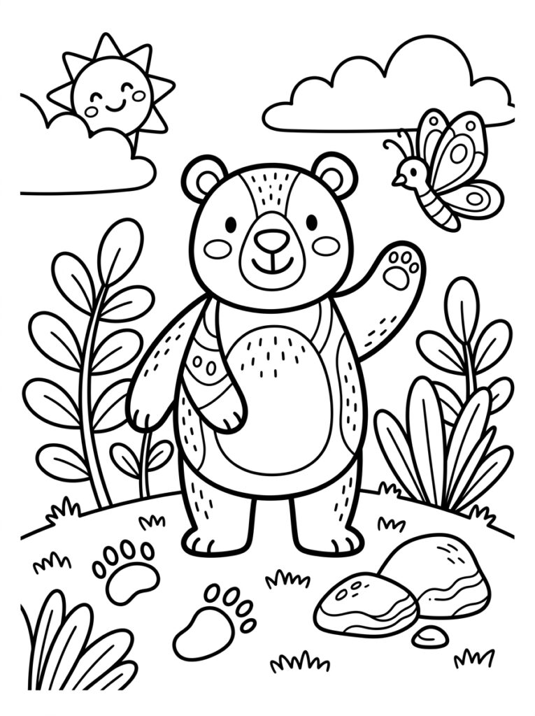 Dieren voor kinderen Kleurplaten (Gratis PDF Printables) 08 - gratis kleurplaat om te printen