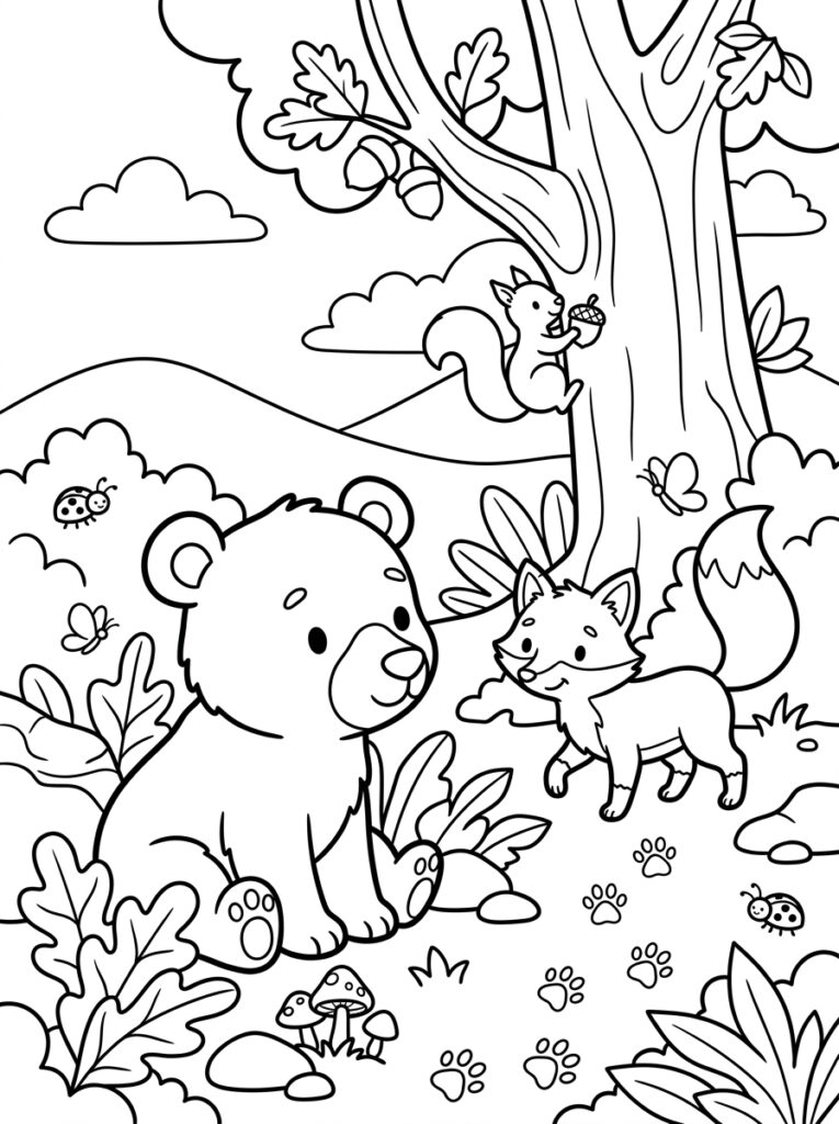 Dieren voor kinderen Kleurplaten (Gratis PDF Printables) 09 - gratis kleurplaat om te printen