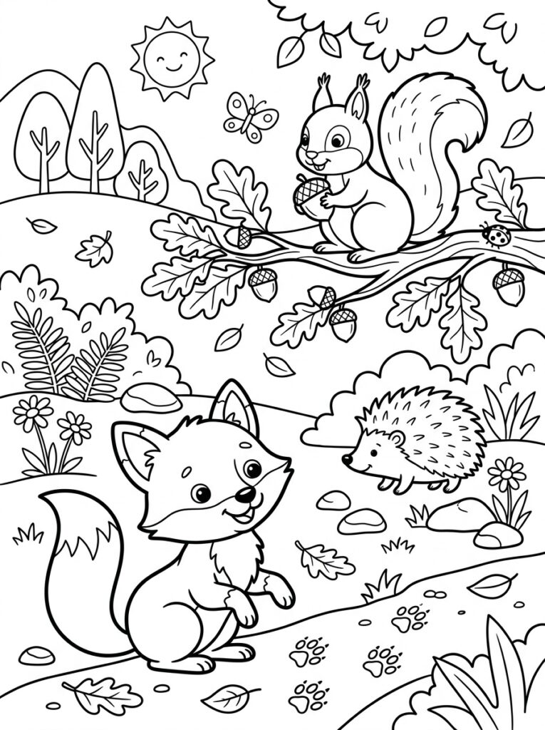 Dieren voor kinderen Kleurplaten (Gratis PDF Printables) 10 - gratis kleurplaat om te printen