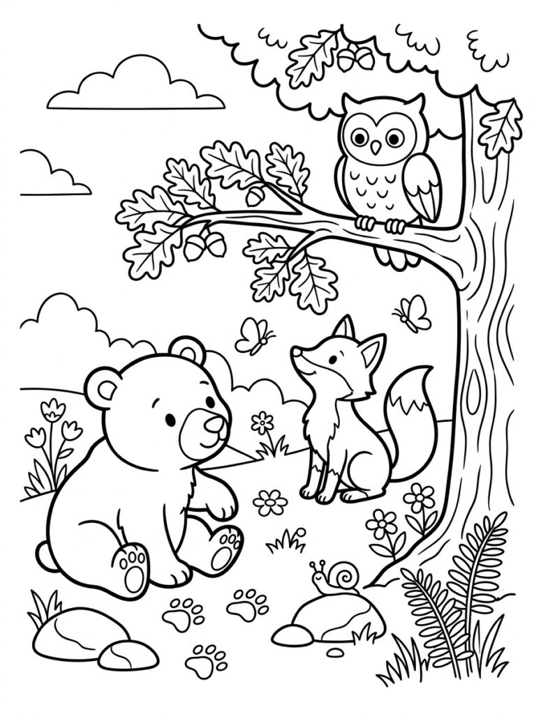 Dieren voor kinderen Kleurplaten (Gratis PDF Printables) 11 - gratis kleurplaat om te printen