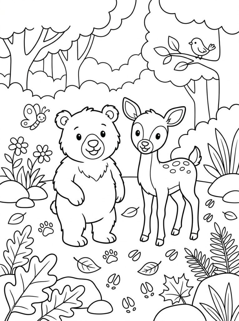 Dieren voor kinderen Kleurplaten (Gratis PDF Printables) 13 - gratis kleurplaat om te printen