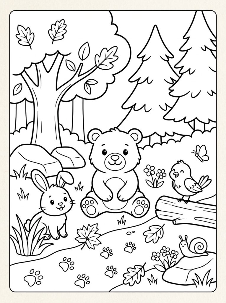 Dieren voor kinderen Kleurplaten (Gratis PDF Printables) 14 - gratis kleurplaat om te printen
