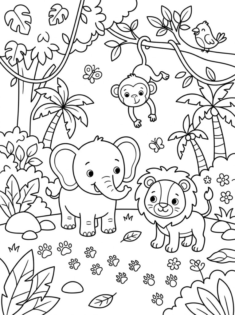 Dieren voor kinderen Kleurplaten (Gratis PDF Printables) 16 - gratis kleurplaat om te printen