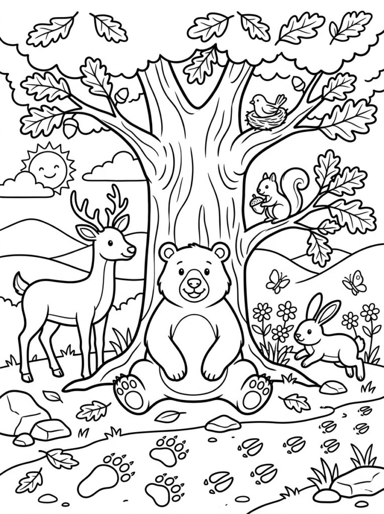 Dieren voor kinderen Kleurplaten (Gratis PDF Printables) 17 - gratis kleurplaat om te printen
