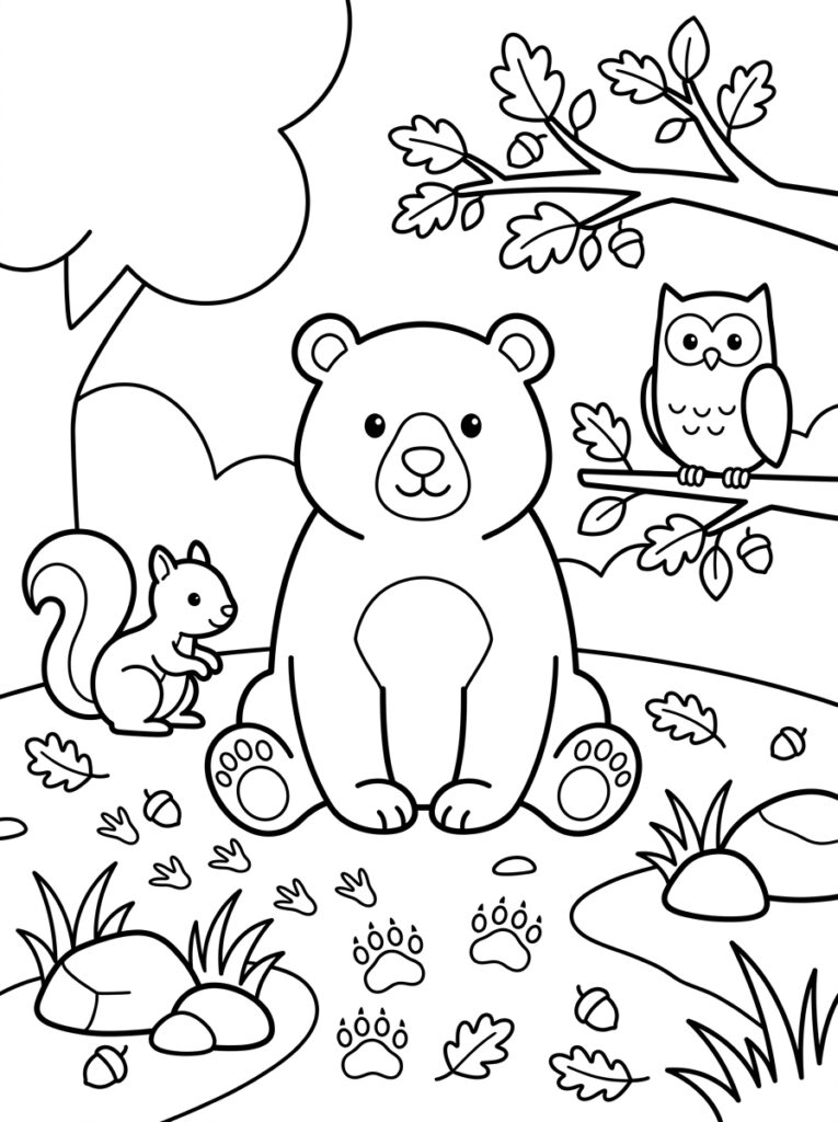 Dieren voor kinderen Kleurplaten (Gratis PDF Printables) 18 - gratis kleurplaat om te printen