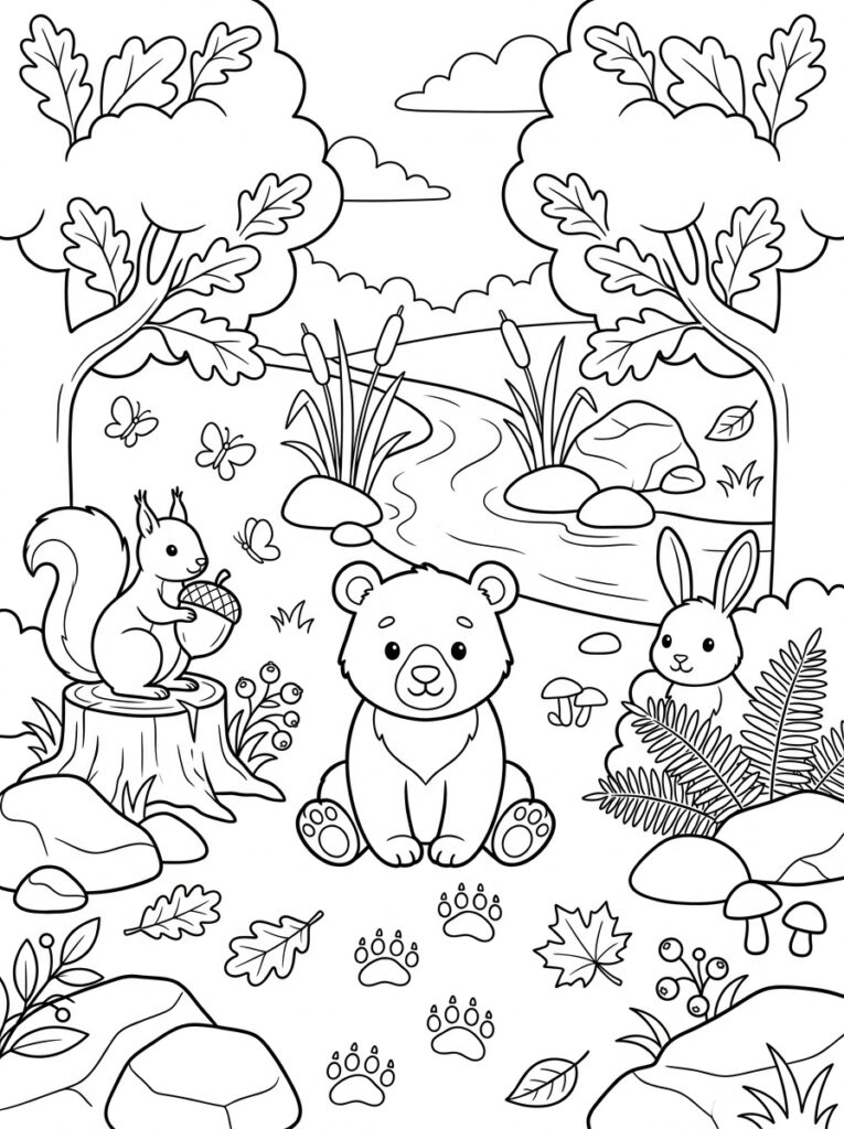 Dieren voor kinderen Kleurplaten (Gratis PDF Printables) 19 - gratis kleurplaat om te printen