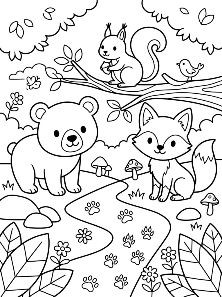 Dieren voor kinderen Kleurplaten (Gratis PDF Printables) 20 - gratis kleurplaat om te printen