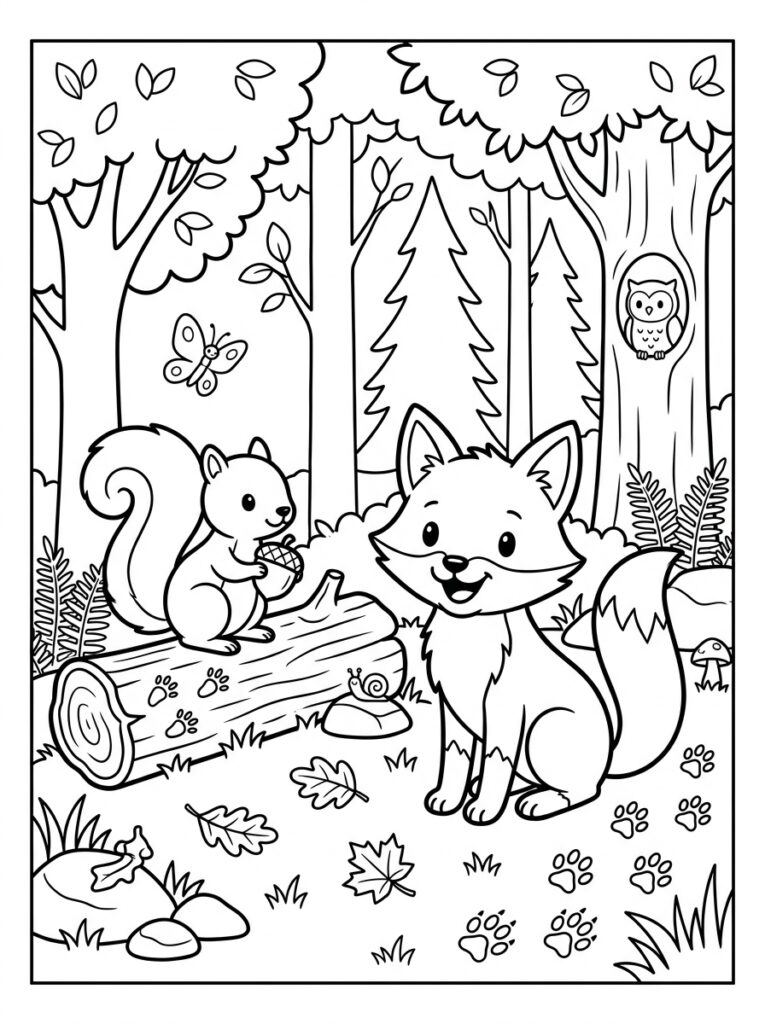 Dieren voor kinderen Kleurplaten (Gratis PDF Printables) 21 - gratis kleurplaat om te printen