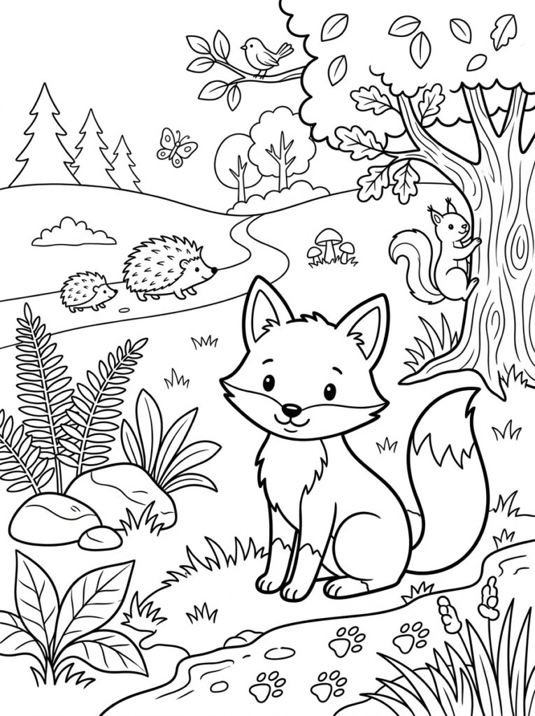 Dieren voor kinderen Kleurplaten (Gratis PDF Printables) 23 - gratis kleurplaat om te printen