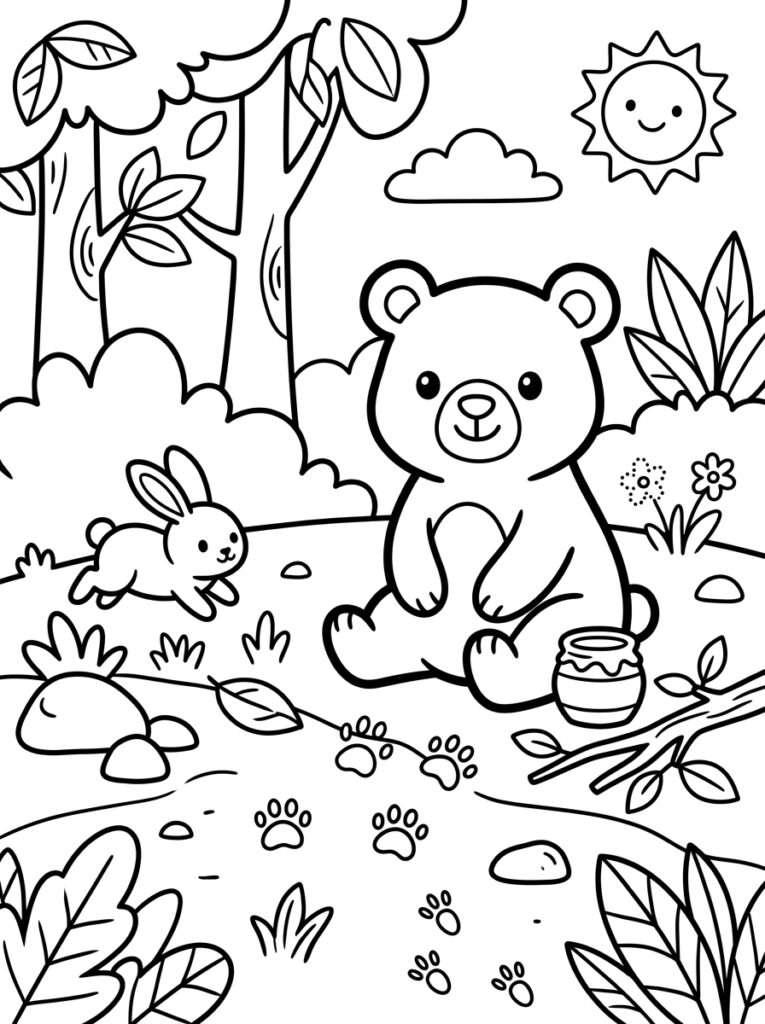 Dieren voor kinderen Kleurplaten (Gratis PDF Printables) 25 - gratis kleurplaat om te printen