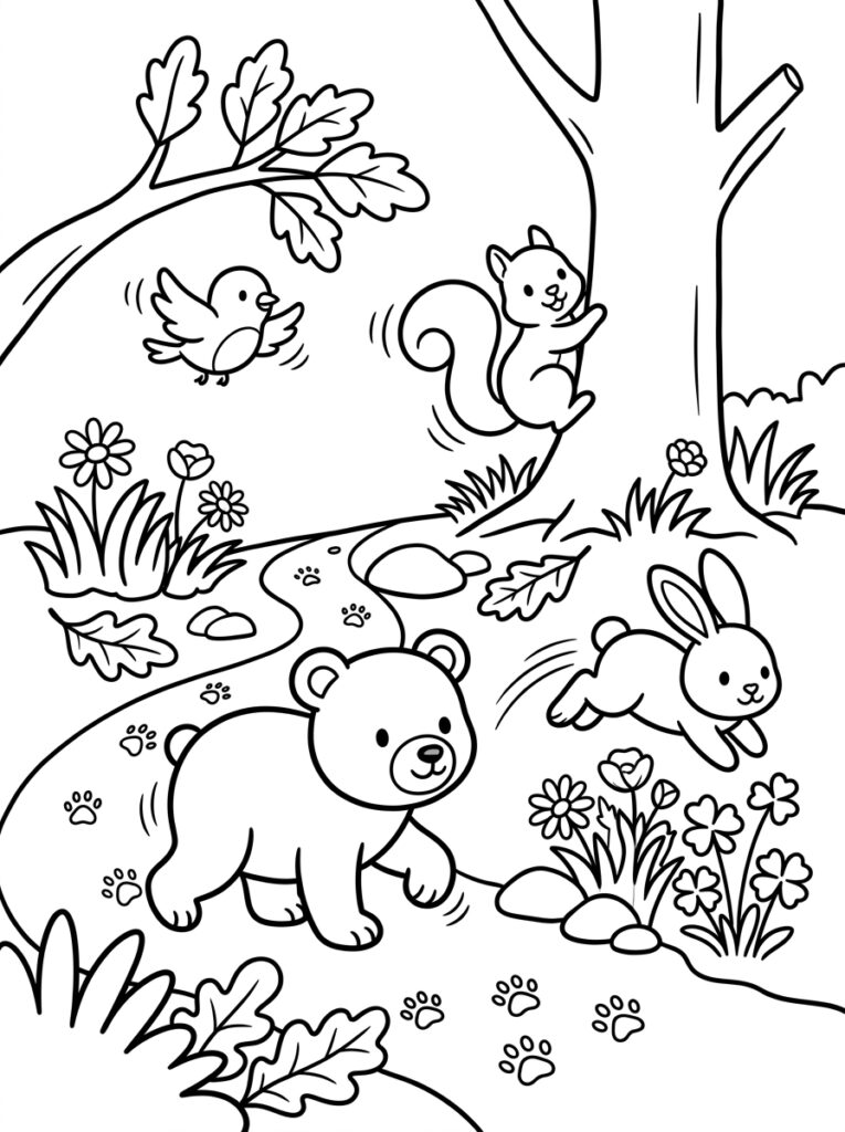 Dieren voor kinderen Kleurplaten (Gratis PDF Printables) 29 - gratis kleurplaat om te printen