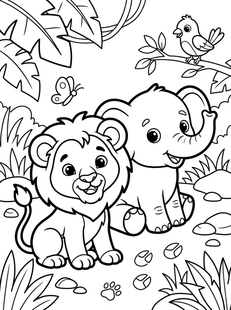 Dieren voor kinderen Kleurplaten (Gratis PDF Printables) 33 - gratis kleurplaat om te printen