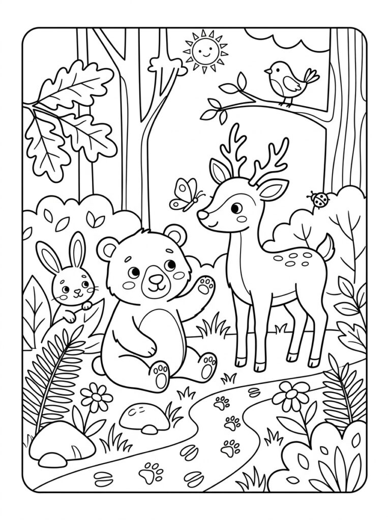 Dieren voor kinderen Kleurplaten (Gratis PDF Printables) 39 - gratis kleurplaat om te printen