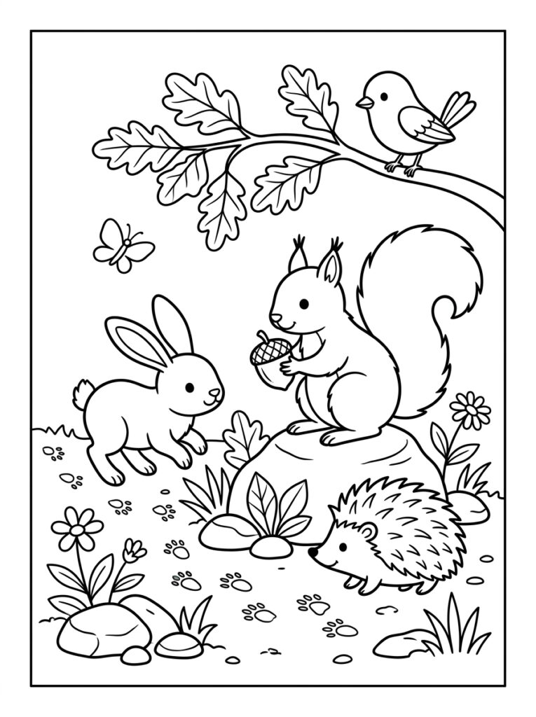 Dieren voor kinderen Kleurplaten (Gratis PDF Printables) 40 - gratis kleurplaat om te printen