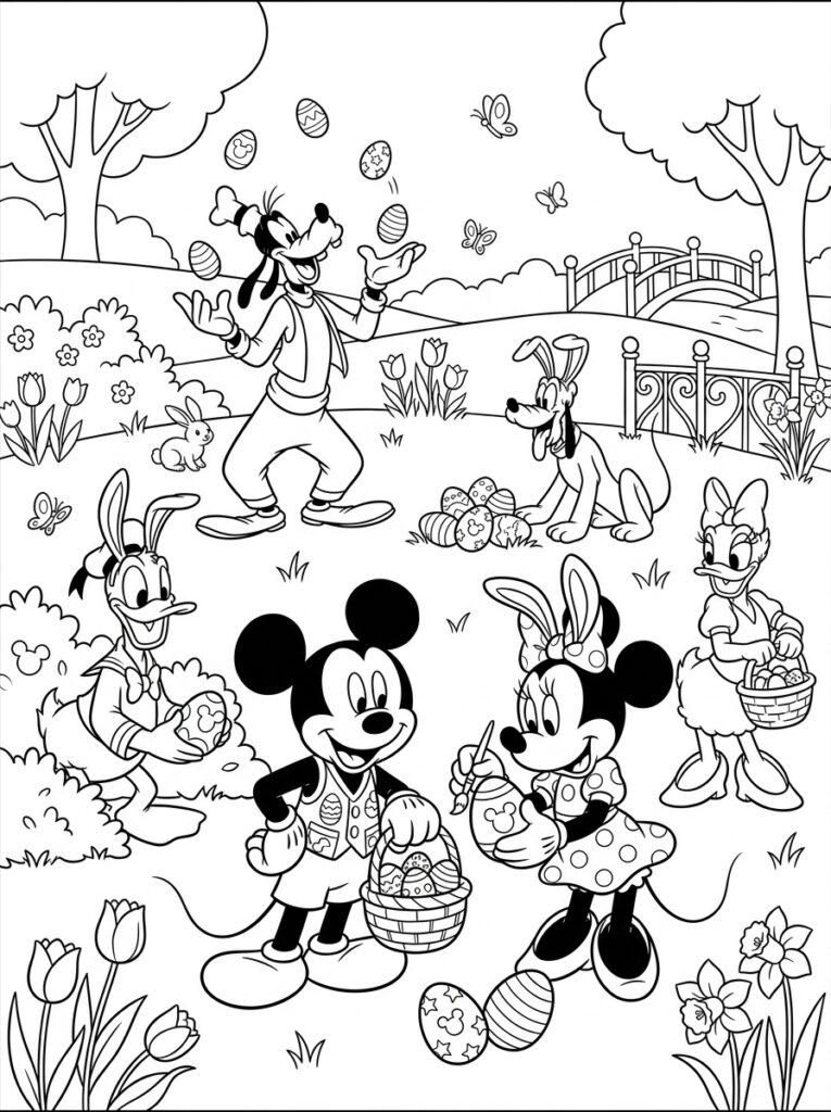 Disney Pasen Kleurplaten (Gratis PDF Printables) 02 - gratis kleurplaat om te printen