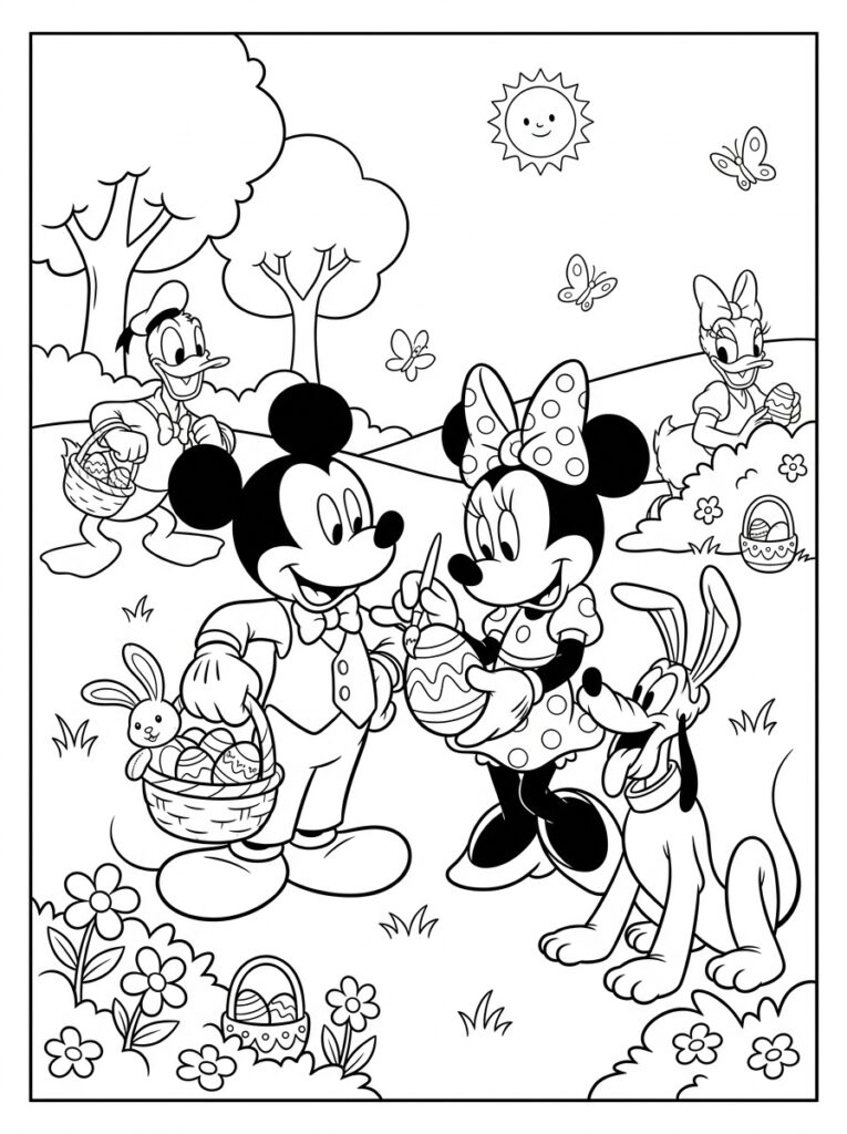 Disney Pasen Kleurplaten (Gratis PDF Printables) 04 - gratis kleurplaat om te printen