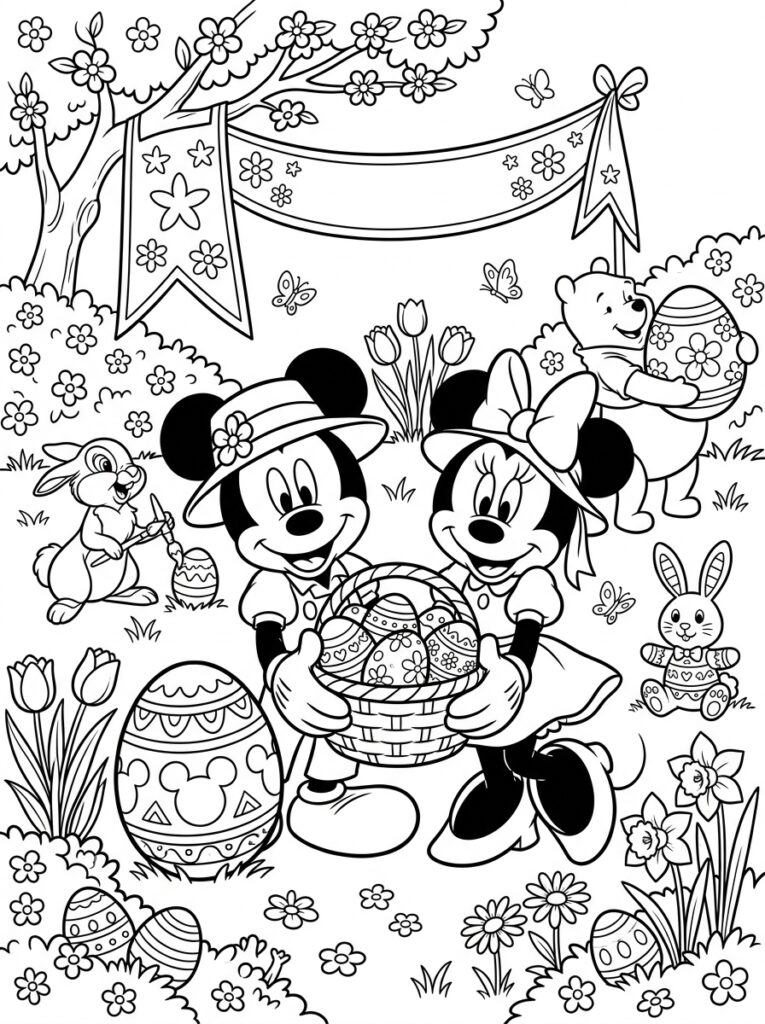 Disney Pasen Kleurplaten (Gratis PDF Printables) 05 - gratis kleurplaat om te printen