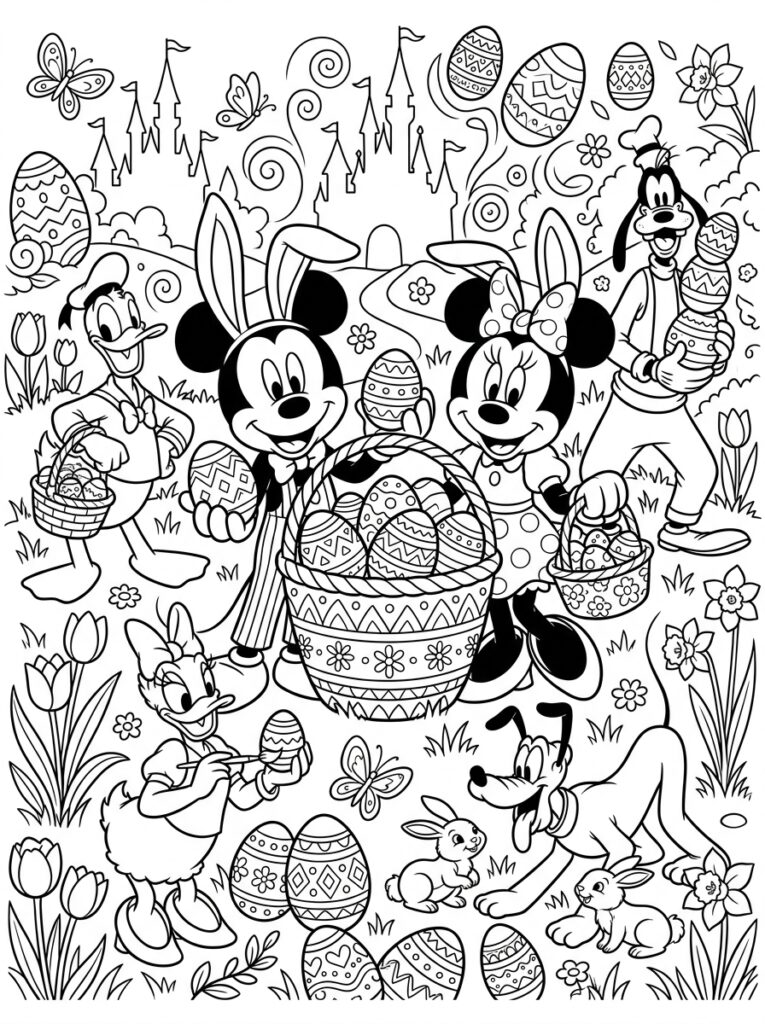 Disney Pasen Kleurplaten (Gratis PDF Printables) 06 - gratis kleurplaat om te printen