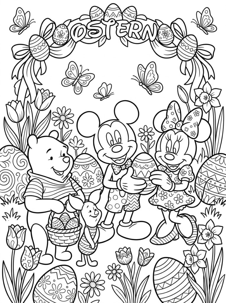Disney Pasen Kleurplaten (Gratis PDF Printables) 07 - gratis kleurplaat om te printen