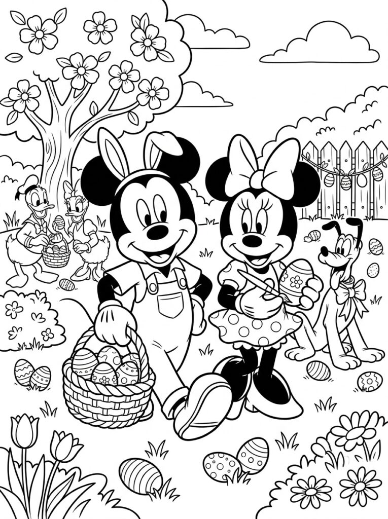 Disney Pasen Kleurplaten (Gratis PDF Printables) 08 - gratis kleurplaat om te printen