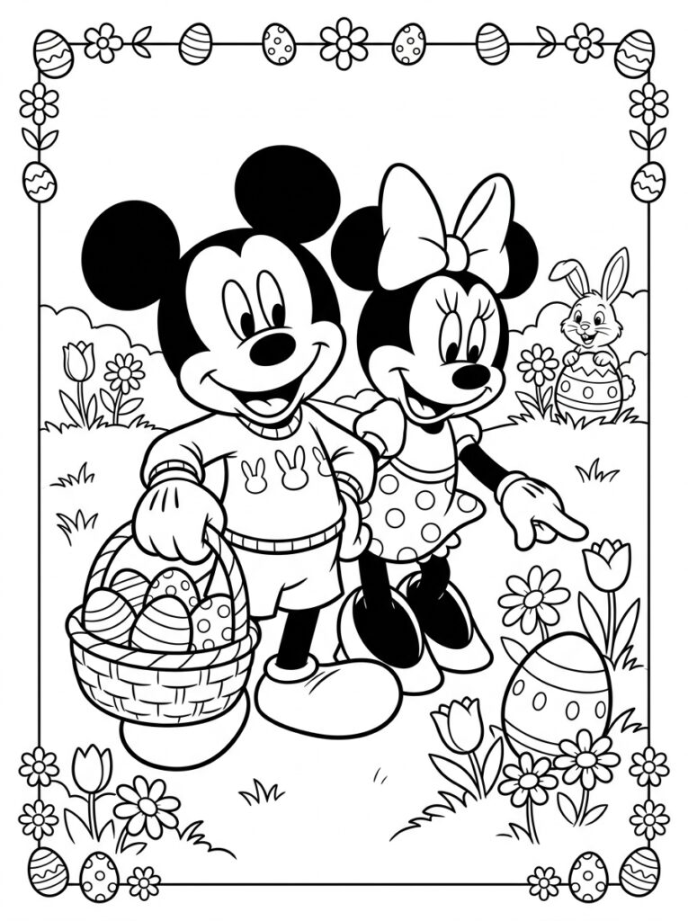 Disney Pasen Kleurplaten (Gratis PDF Printables) 09 - gratis kleurplaat om te printen