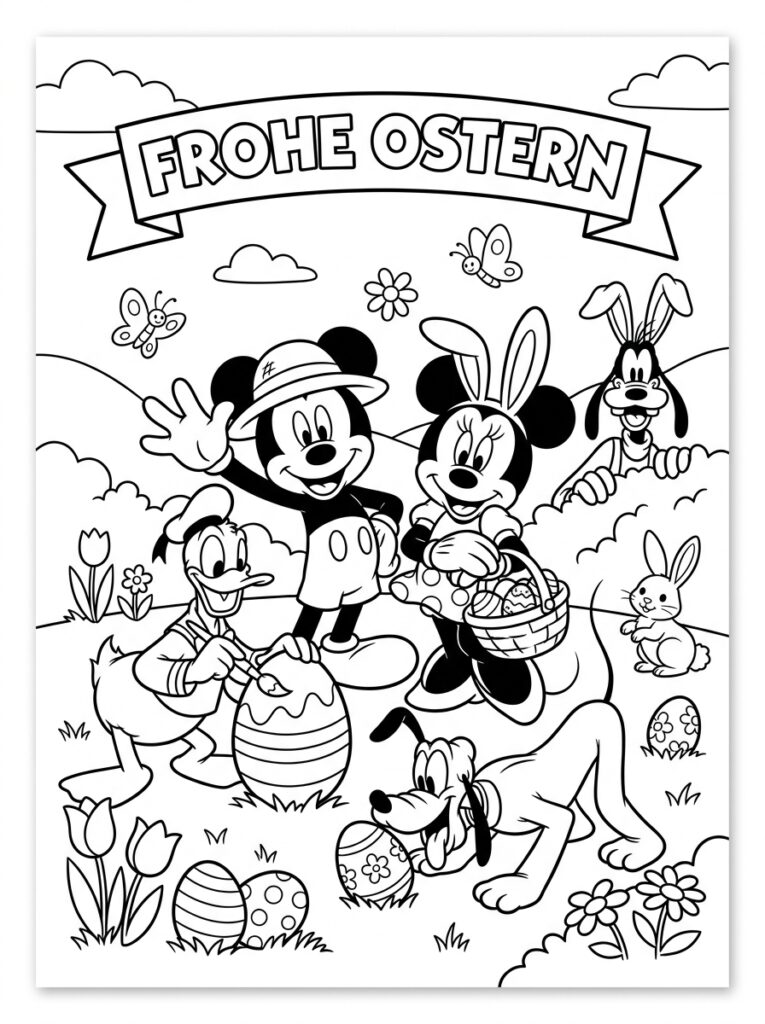 Disney Pasen Kleurplaten (Gratis PDF Printables) 11 - gratis kleurplaat om te printen